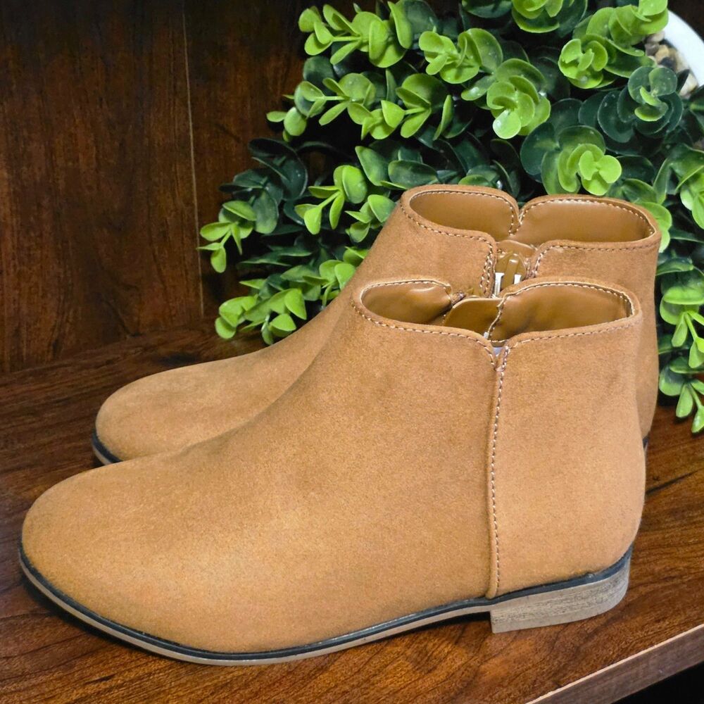 Cat & Jack Opal Zipper Boots Toddler Cognac Size 13